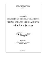 SKKN những sai lầm khi giải toán 9