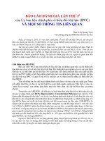 báo cáo khoa học nông nghiệp Giới thiệu báo cáo đánh giá lần thứ 5i của Ủy ban liên chính phủ về biến đổi khí hậu (IPCC)