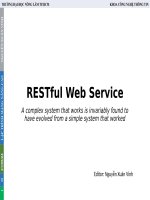 Bài giảng Lập trình mạng RESTful Web Service - GV. Nguyễn Xuân Vinh