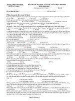 ĐỀ THI THỬ THPT minh khai