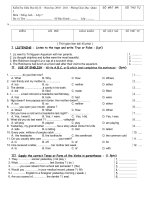 Đề kiểm tra giữa kỳ lớp 7 - HKII