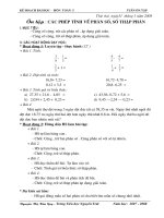 Giáo án môn toán lớp 5 tuần ôn tập