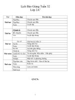 Giáo án lớp 2 năm học 2014 - 2015  tuần 32