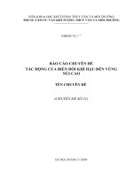BÁO CÁO CHUYÊN ĐỀ TÁC ĐỘNG CỦA BIẾN ĐỔI KHÍ HẬU ĐẾN VÙNG NÚI CAO