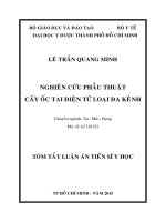 Nghiên cứu phẫu thuật cấy ốc tai điện tử loại đa kênh