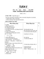 Giáo  án toán lớp 5 tuần 5