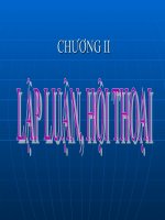 Bài giảng Ngôn ngữ học - Chương 2 Lập luận, Hội thoại