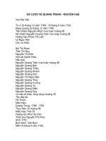 SƠ LƯỢC VỀ QUANG TRUNG-NGUYỄN HUỆ