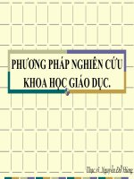 Bài giảng Phương pháp nghiên cứu khoa học giáo dục - Thạc sĩ Nguyễn Đỗ Hùng
