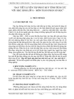 “Dạy Tiết Luyện Tập Phát Huy Tính Tích Cực Với  Học Sinh Lớp 6 – Môn Toán” -2009-2010