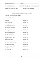 bản sơ thảo kế hoạch CHỦ NHIỆM NĂM