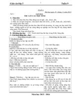 Giáo án lớp 5  từ tuần 1 đến tuần 10