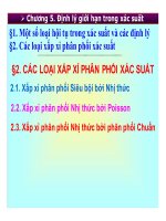 Bài giảng xác suất  thống kê đại học   chương 5:  định lý giới hạn trong xác suất
