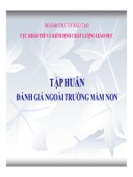 Bài giảng Tập huấn quy trình đánh giá ngoài trường mầm non - Cục Khảo thí và KĐCLGD Bộ GD & ĐT
