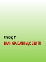 Bài giảng quản trị danh mục đầu tư   chương 11:  đánh giá danh mục đầu tư