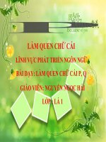 bài giảng lớp mẫu giáo lá làm quen với chữ cái