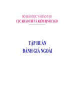 Bài giảng Tập huấn đánh giá ngoài - Cục Khảo thí và KĐCLGD Bộ GD & ĐT