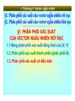 Bài giảng xác suất  thống kê đại học   chương 4:  vector ngẫu nhiên