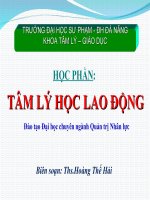 Chương 1 khái quát về lao động và tâm lý học lao động