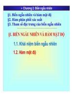Bài giảng xác suất  thống kê đại học   chương 2:  biến ngẫu nhiên