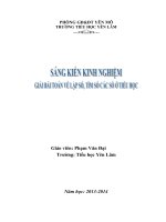 SKKN GIẢI bài TOÁN về lập số, tìm số các số ở TIỂU học