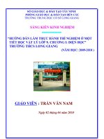 “Hướng Dẫn Làm Thực Hành Thí Nghiệm Ở Một Tiết Học Vật Lý Lớp 9- 2009-2010