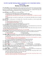 TUYỂN TẬP ĐỀ THI ĐẠI HỌC CAO ĐẲNG CÁC NĂM PHẦN SÓNG ÁNH SÁNG