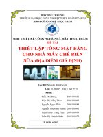 báo cáo thiết kế công nghệ nhà máy thực phẩm đề tài thiết kế tổng mặt bằng cho nhà máy chế biến sữa (địa điểm giả định)