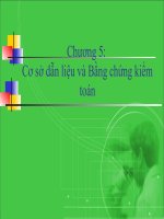 Bài giảng lý thuyết kiểm toán   chương 5:  cơ sở dẫn liệu và bằng chứng kiểm toán