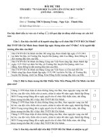 Đáp án 9 câu trắc nghiệm 