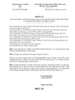 Thông tư số 12/2011/BGDĐT ngày 28.3.2011 v/v Ban hành Điều lệ Trường Trung học