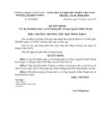 Quyết định bổ nhiệm tổ trưởng