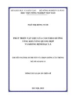 Phát triển vật liệu lúa cẩm theo hướng tăng khả năng quang hợp và kháng bệnh bạc lá (TT)