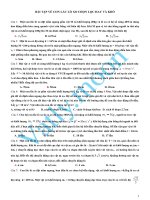 BÀI TẬP VỀ CON LẮC LÒ XO CHỌN LỌC HAY VÀ KHÓ