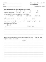 Đề kiểm tra toán lớp 3 cực hay kem lời giải