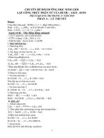 CHUYEN DE BOI DUONG HOC SINH GIOI HOA HUU CO