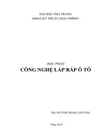 bài giảng Công nghệ lắp ráp ô tô  Huỳnh Trọng Chương