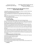 Kế hoạch chủ nhiệm theo hoạt động của từng tháng