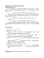 KIẾN THỨC VỀ GIỚI HẠN DÃY SỐ