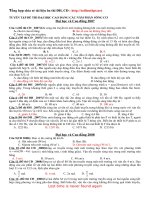 TUYỂN TẬP ĐỀ THI ĐẠI HỌC CAO ĐẲNG CÁC NĂM PHẦN SÓNG CƠ