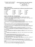 Đề và đáp án thi HSG trường môn Anh 10