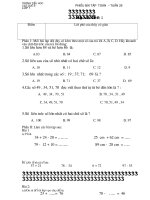 Phiếu học tập Toán - Tuần 29 mới nhất