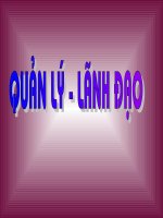 Quản lý và lãnh đạo