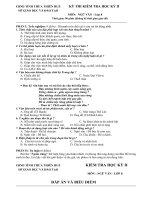 Đề thi HK II và đáp án môn Văn 8 - Đề số 1