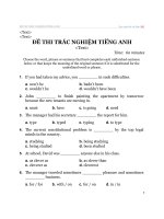 100 câu trắc nghiệm tiếng anh hay