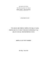 ứng dụng hệ thống thông tin địa lý gis trong quản lý chất thải rắn sinh hoạt tại Quận Cẩm Lệ, TP. Đà Nẵng