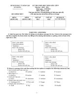 Đề thi Học sinh Giỏi tỉnh (10-11)