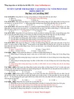 TUYỂN TẬP ĐỀ THI ĐẠI HỌC CAO ĐẲNG CÁC NĂM PHẦN DAO ĐỘNG ĐIỆN TỬ