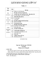 Giáo án lớp 5 năm học 2014 - 2015_Tuần 4