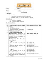 GIÁO ÁN CÁC MÔN LỚP 5 TUẦN 15